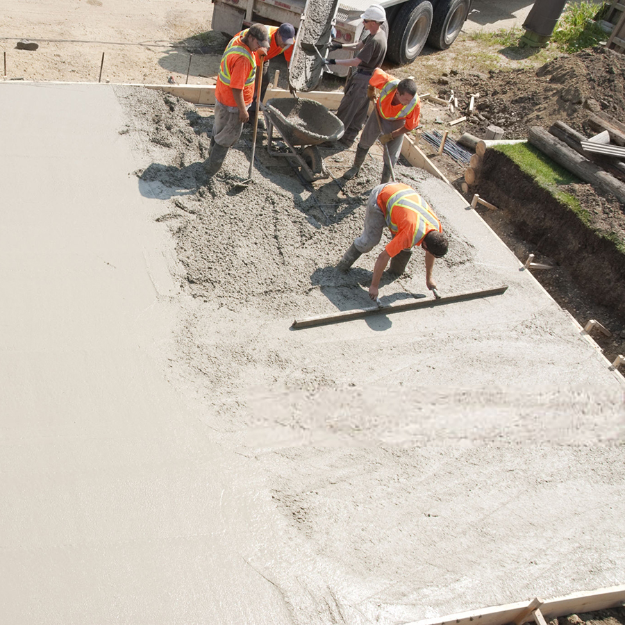 Radieres y muros de hormigón